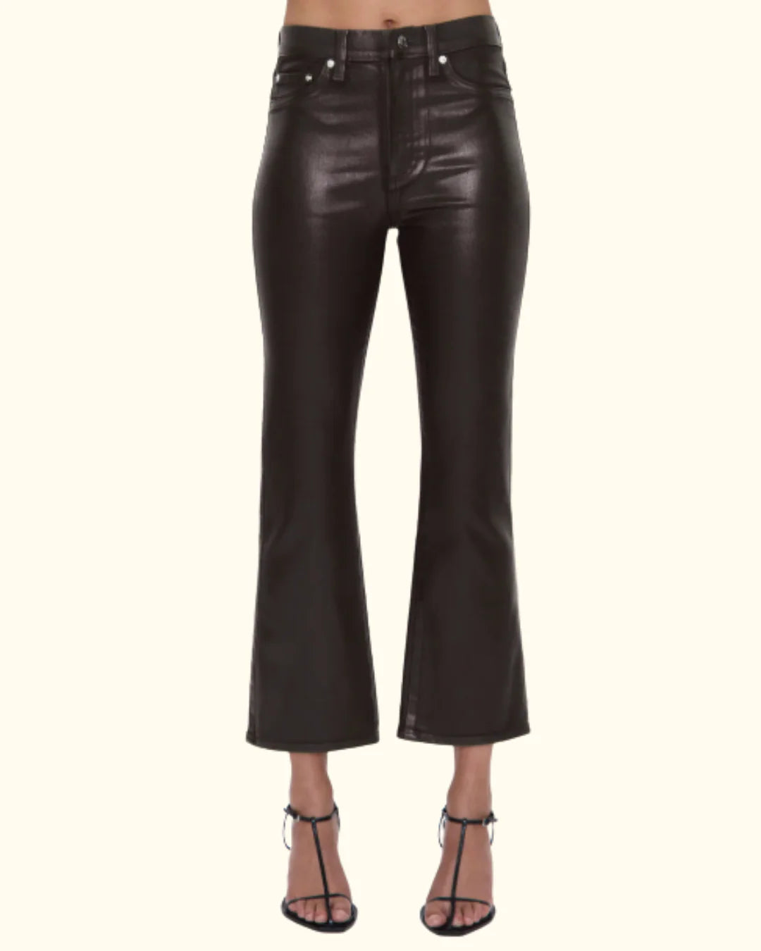 Lennon High Rise Crop Boot Coated Mocha