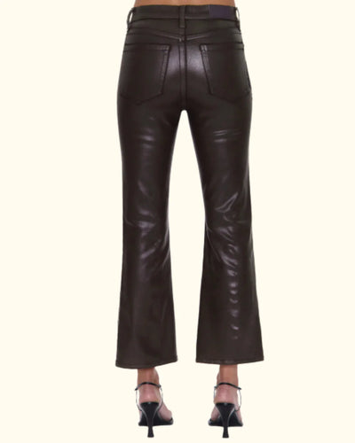 Lennon High Rise Crop Boot Coated Mocha