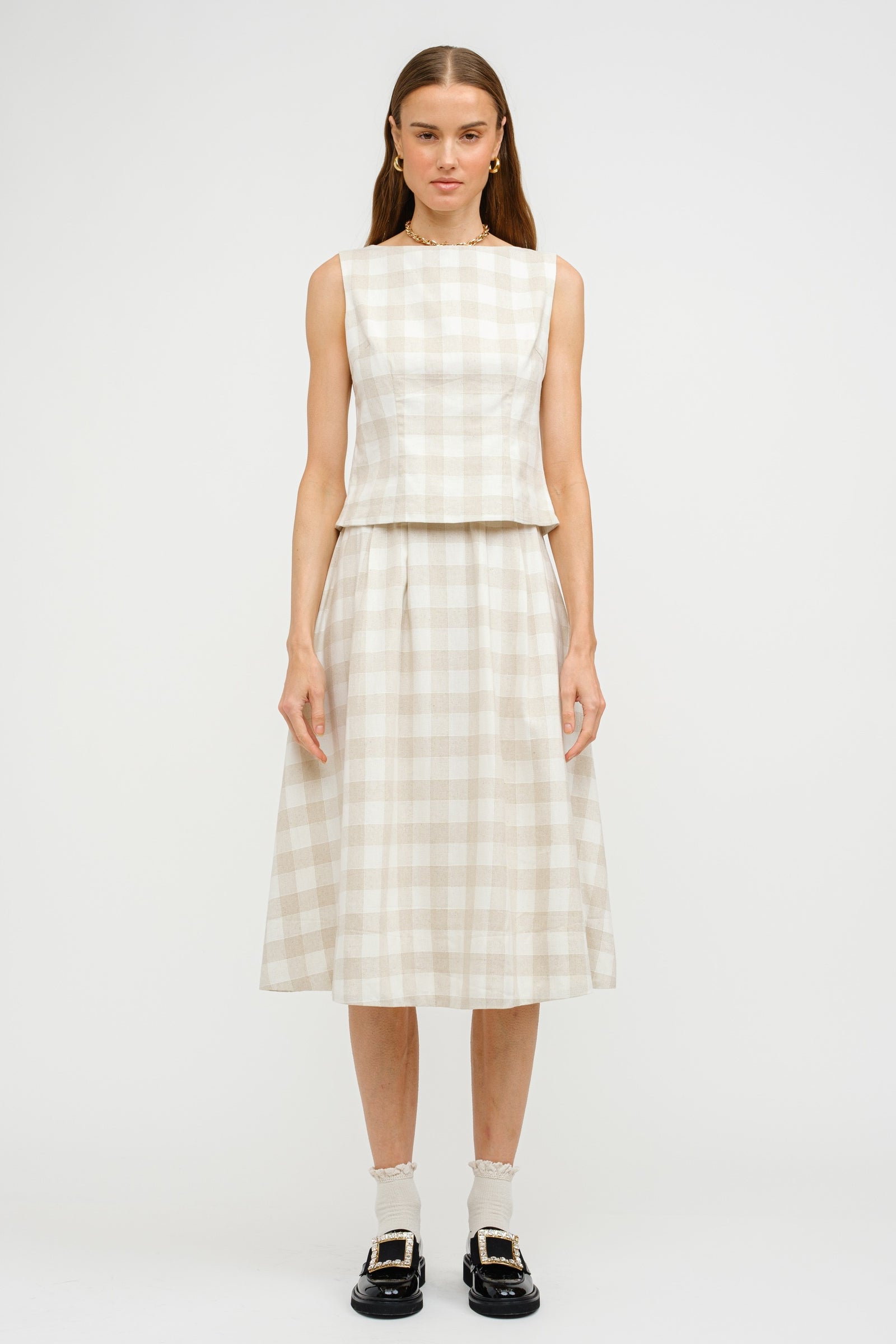 Josefina Gingham Set Cream