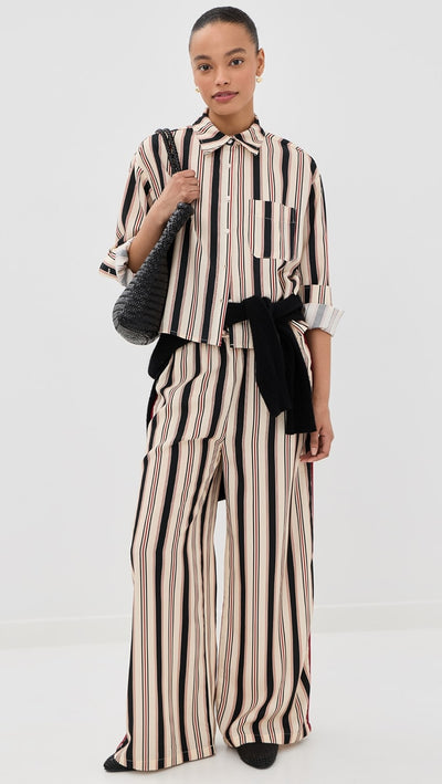 Horizon Pant Beige Stripe