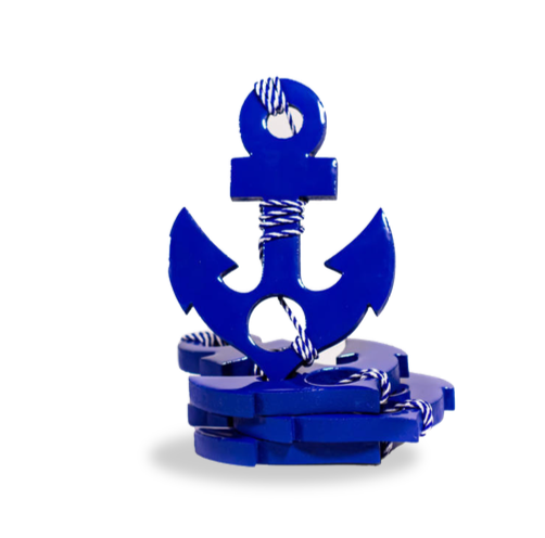 Set Servilleteros Ancla Azul
