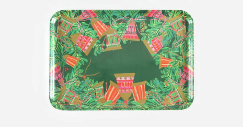 Christmas Bells Rectangular Tray