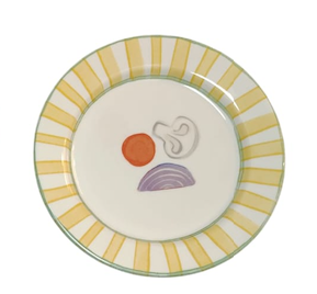Terrazzo Enamel Melamine Plate Onion Tomato Mushroom