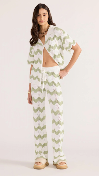 Jayden Crochet Shirt Green