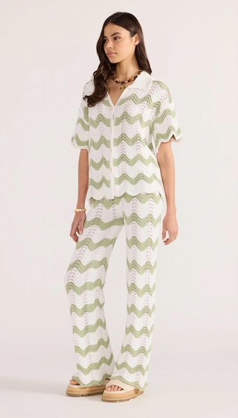 Jayden Crochet Shirt Green