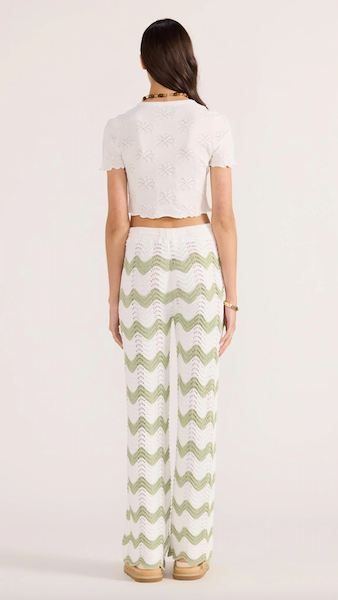 Jayden Crochet Pant Green