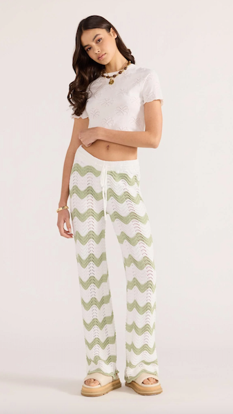 Jayden Crochet Pant Green
