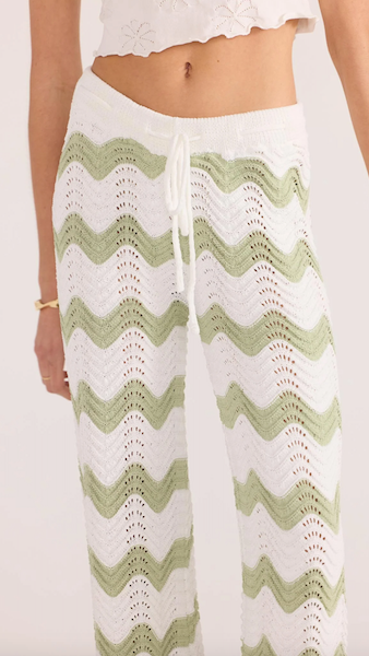 Jayden Crochet Pant Green