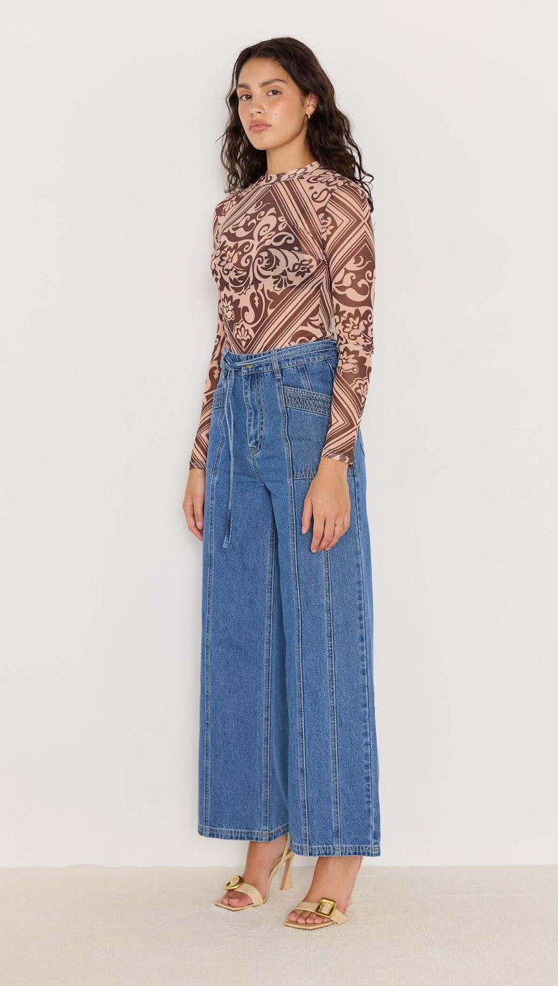 Lumi Mesh Top Brown