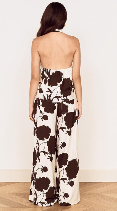 Elodie Halter Top Brown Cream