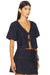 Raya Tie Front Top Indigo