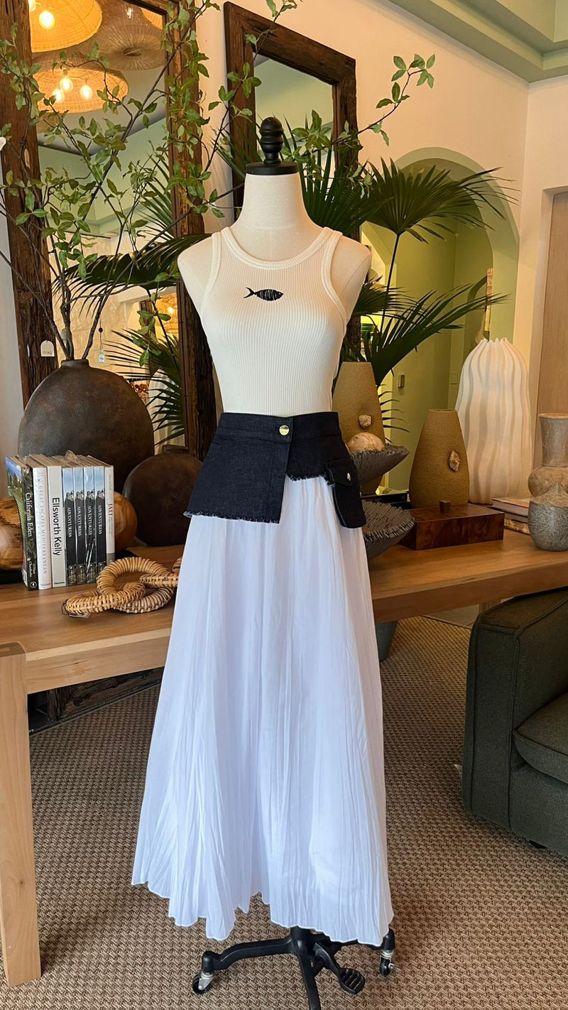 Beyaz Skirt Demin White