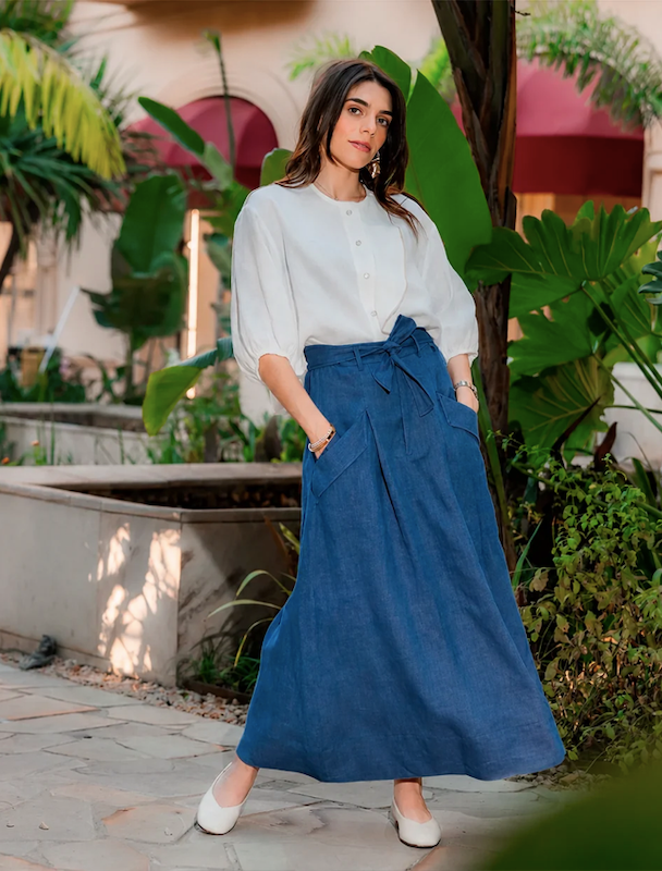 Paz Skirt Lt Denim