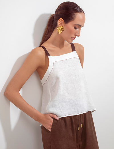 Teresita Top Natural Brown
