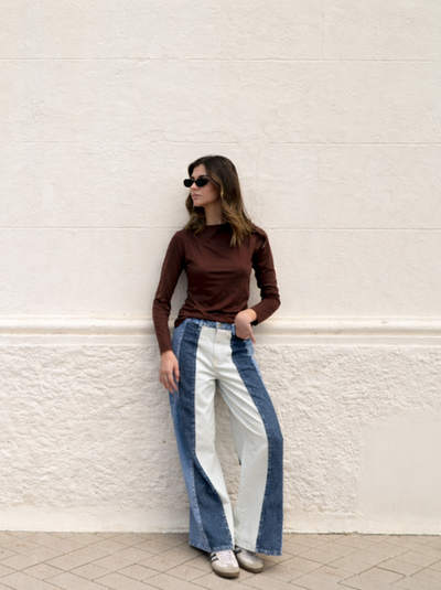 Trini Pant Blue White