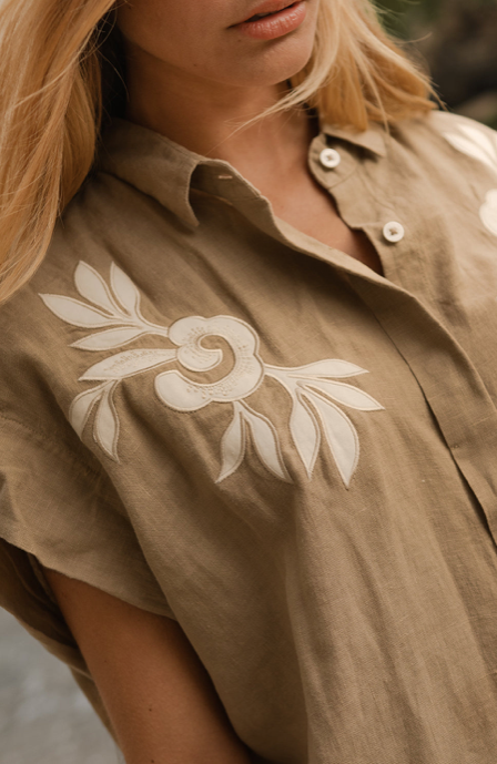 Mrs Zuma Shirt Dress Clay