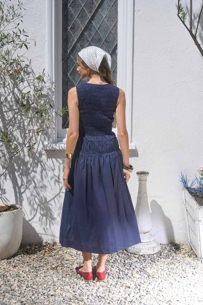 Cecilia Midi Dress Navy