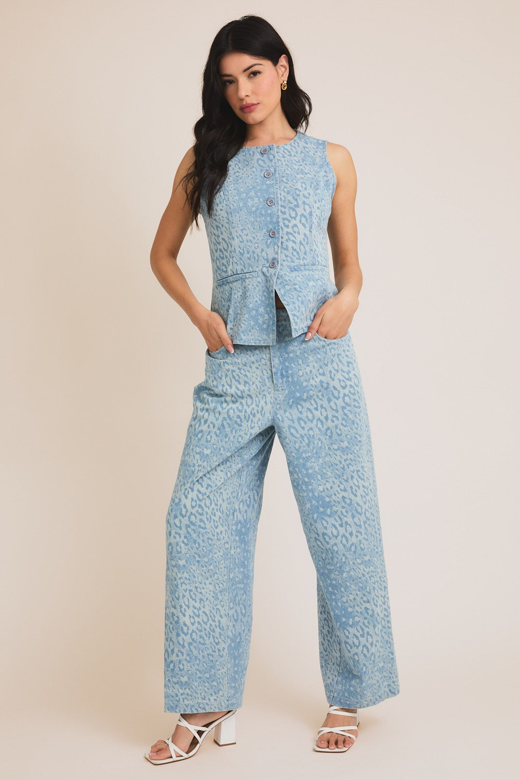 Gilli Set Animal Print Blue