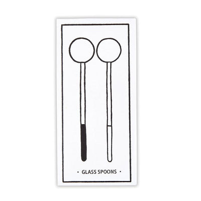 Dipped Glass Spoons Black White