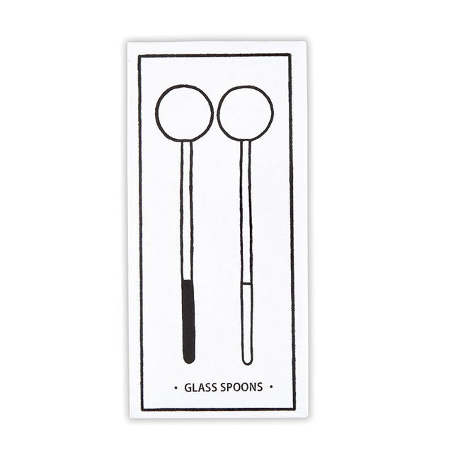 Dipped Glass Spoons Black White