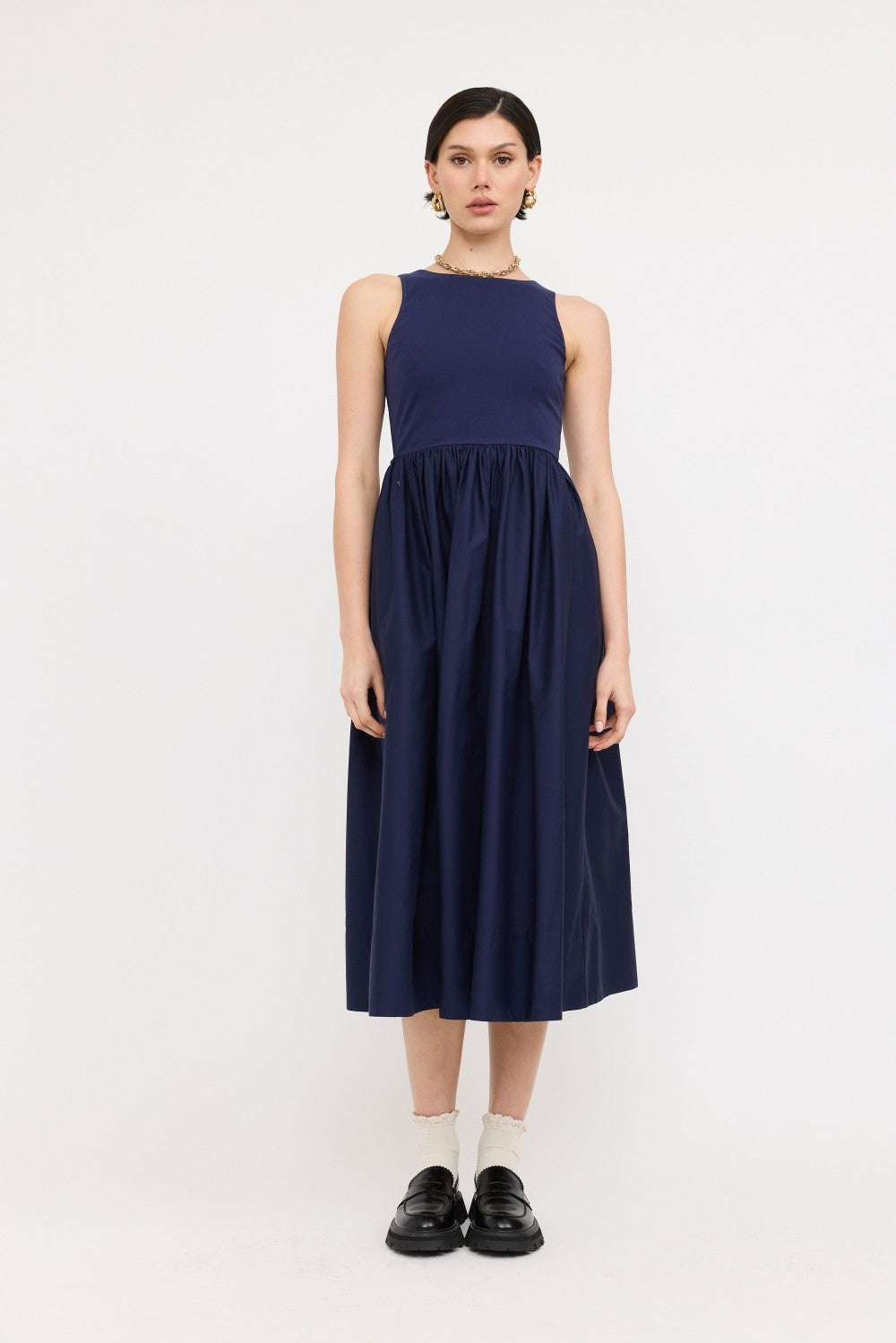 Lyon Dress Navy