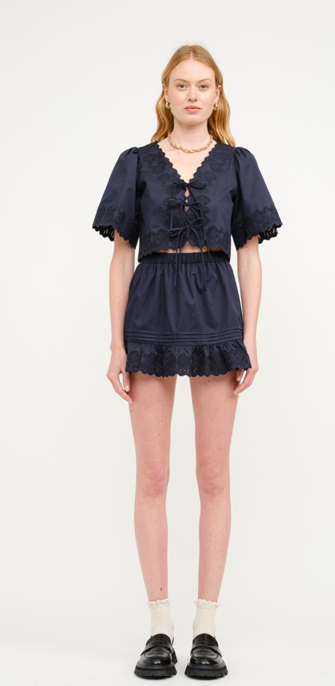 Hailey Navy Blouse