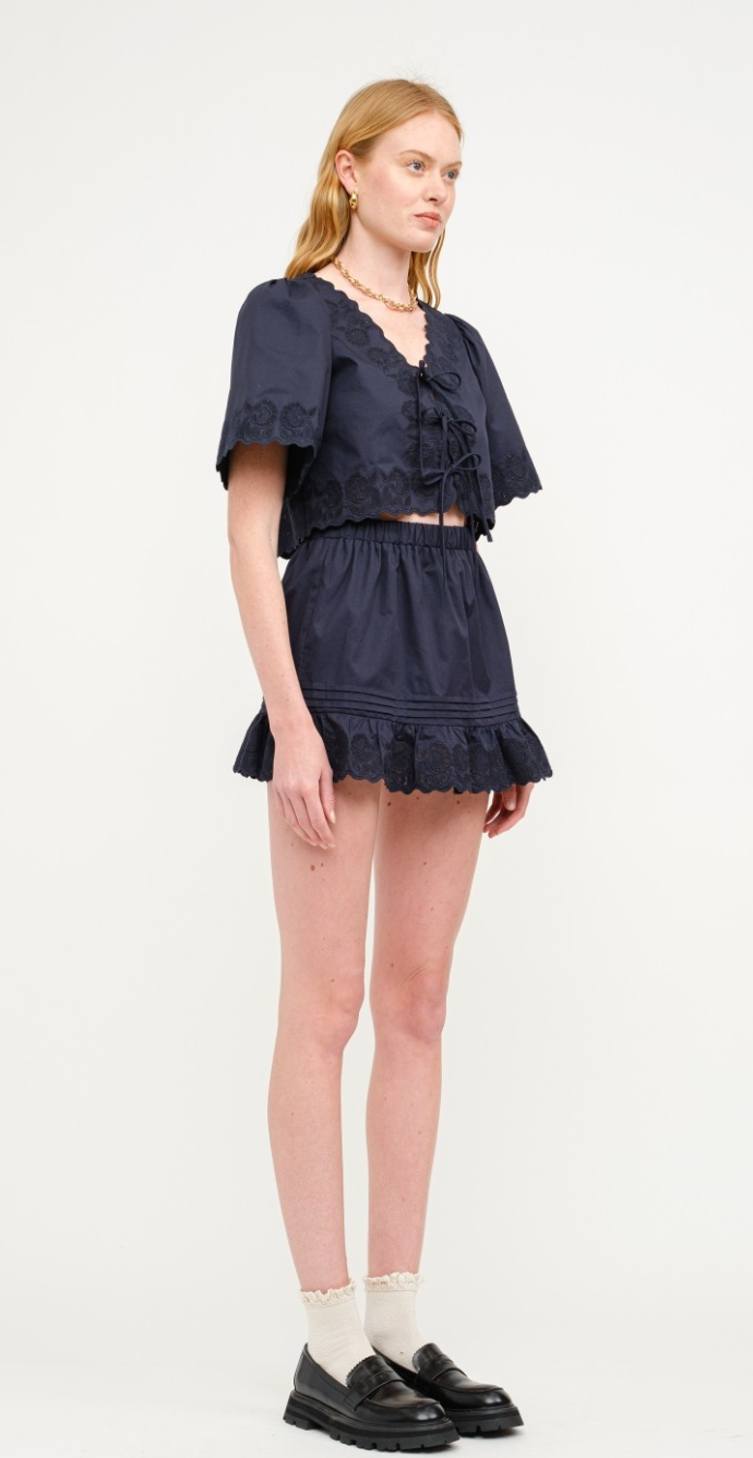 Hailey Navy Blouse