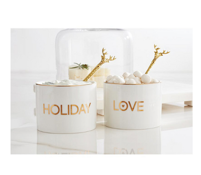 Gold Holiday Dip Bowls Book Box Holiday Love