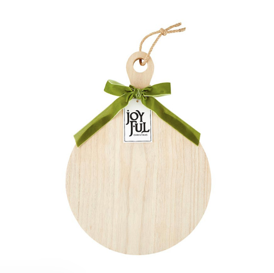 Paulownia Wood Board Circle Joyful