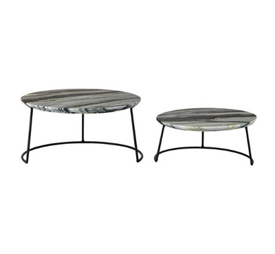Grey Marble Nested Tray M
