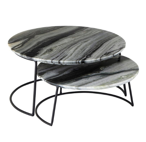 Grey Marble Nested Tray M