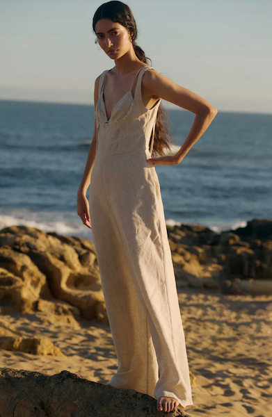 La Linda Linen Jumpsuit Natural