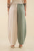 Mara Colorblock Cotton Gauze Lantern Pant Natural Sage