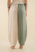 Keli Colorblock Cotton Gauze Lantern Pant Natural Sage