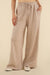 Roma Wide Leg Pant H Oatmeal