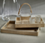 Reggio Natural Fiber Raffia Trays with Leather Trim