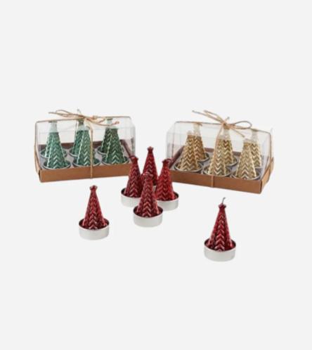 Metallic Tree Tea Light