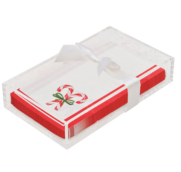 Christmas Guest Towel w Napkin Tray Merry & Bright