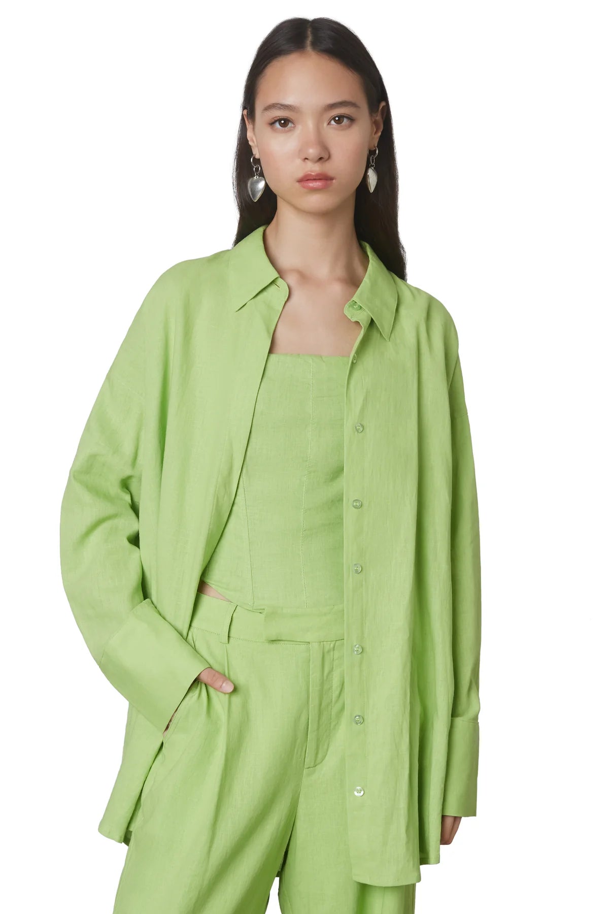 Tony Oversized Lime Shirt