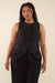 Noah High Neck Pinstripe Vest Black Ivory