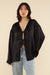 Florence Flowy Tie Front Top Black
