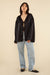 Florence Flowy Tie Front Top Black