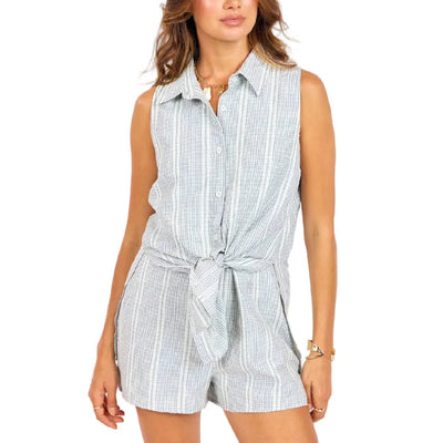 Flying Kite Romper Blue Ivory