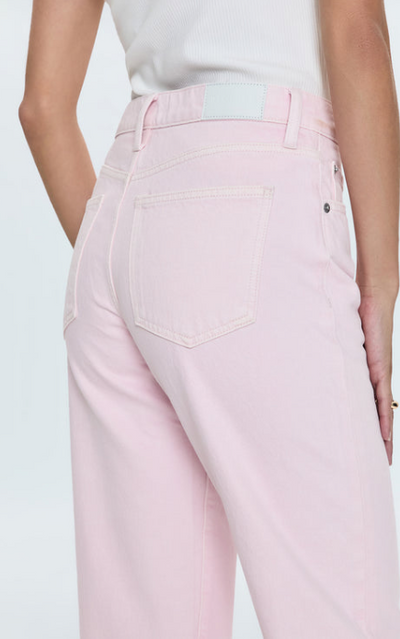 Lexi Mid Rise Bowed Straight Blush