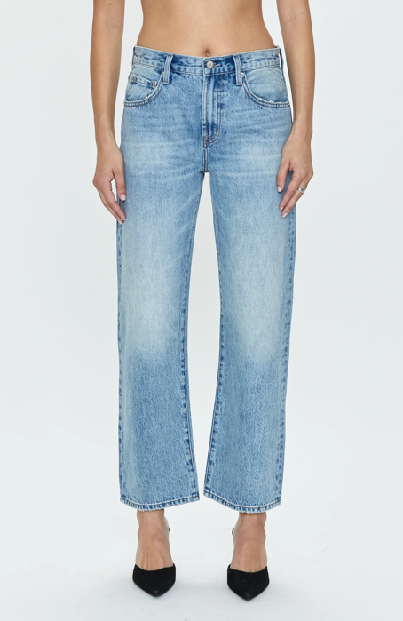 Lexi Mid Rise Bowed Straight Bowie