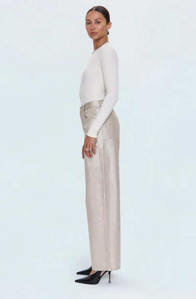 Tate High Rise Bowed Champagne Luster