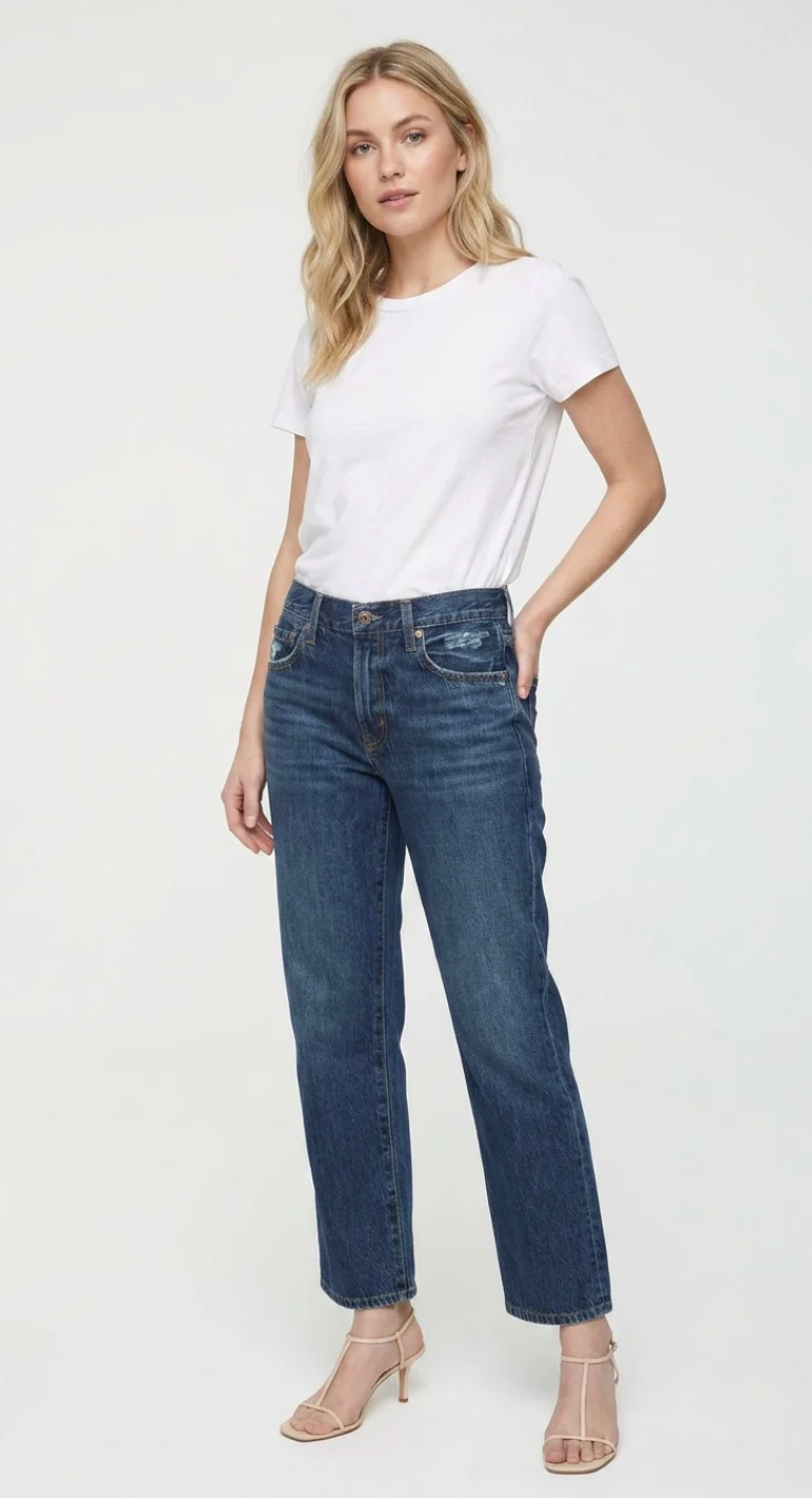 Issa Ankle Mid Rise Relaxed Ankle Straight Mirage