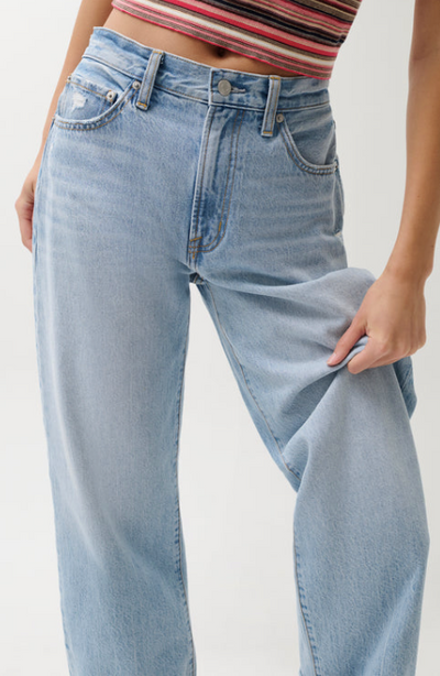 Donny Rolled Hem Boyfriend Jean Old Blues