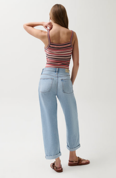 Donny Rolled Hem Boyfriend Jean Old Blues
