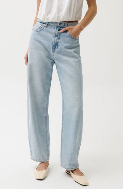 Wes High Rise Barrel Jean Waves